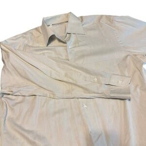 Ermenegildo Zegna Men’s Dress Shirt 41/16 Green 100% Cotton Made in Spain